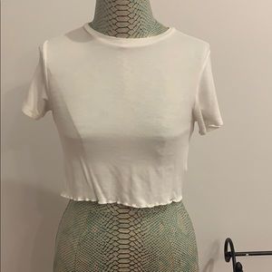 white crop top